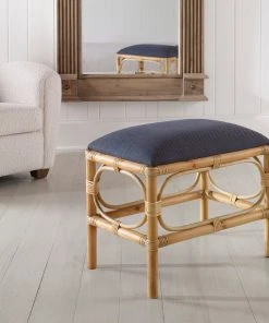 LIVING ROOM Uttermost Laguna Small Navy Bench