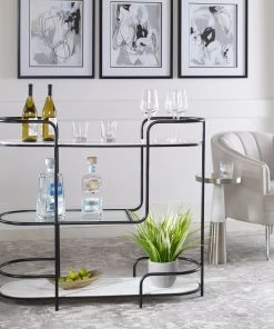 Uttermost Trolley Bar Console Carts & Bar Cabinets