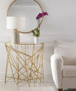 Uttermost Philosopher Gold Console Table