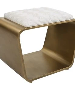LIVING ROOM Uttermost Hoop Small Gold Bench 9 LIVING ROOM Uttermost Hoop Small Gold Bench