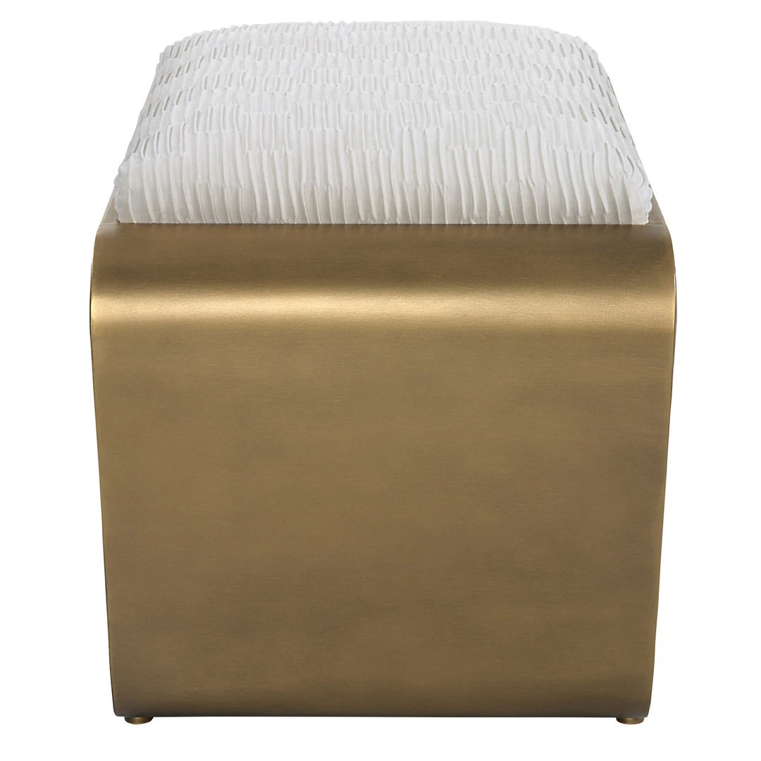 LIVING ROOM Uttermost Hoop Small Gold Bench 6 LIVING ROOM Uttermost Hoop Small Gold Bench