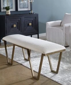 LIVING ROOM Uttermost Farrah Geometric Bench