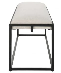 Uttermost Paradox Iron & Fabric Bench LIVING ROOM