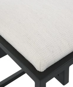 Uttermost Paradox Iron & Fabric Bench LIVING ROOM