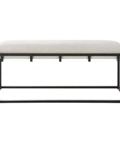 Uttermost Paradox Iron & Fabric Bench LIVING ROOM