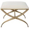 LIVING ROOM Uttermost Crossing Small White Bench