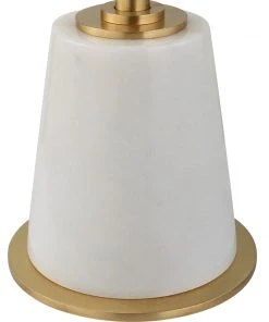 Uttermost Edifice White Marble Drink Table