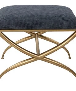 Uttermost Crossing Small Navy Bench