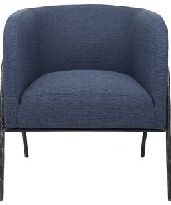 Uttermost Jacobsen Denim Barrel Chair LIVING ROOM