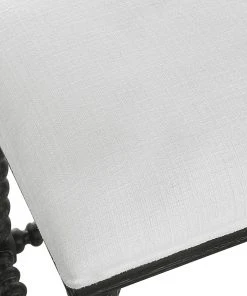 Bar & Counter Stools Uttermost Pryce Black Backless Counter Stool