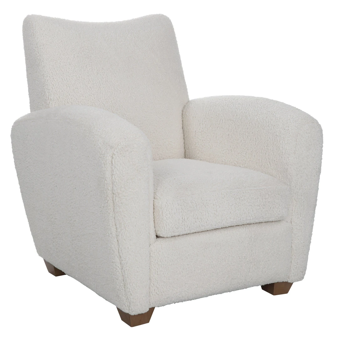 LIVING ROOM Uttermost Teddy White Shearling Accent Chair 5 LIVING ROOM Uttermost Teddy White Shearling Accent Chair