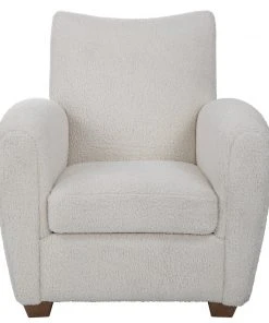 LIVING ROOM Uttermost Teddy White Shearling Accent Chair