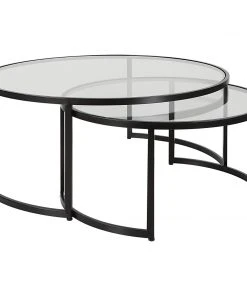 Uttermost Rhea Black Nesting Coffee Tables S/2