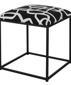 Uttermost Twists And Turns Fabric Accent Stool Benches, Ottomans & Poufs