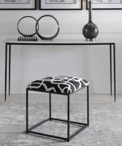 Uttermost Twists And Turns Fabric Accent Stool Benches, Ottomans & Poufs