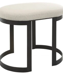 Benches, Ottomans & Poufs Uttermost Infinity Black Accent Stool 10 Benches, Ottomans & Poufs Uttermost Infinity Black Accent Stool
