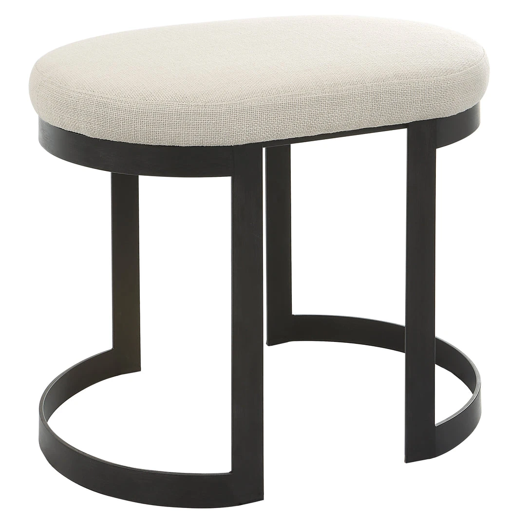 Benches, Ottomans & Poufs Uttermost Infinity Black Accent Stool 5 Benches, Ottomans & Poufs Uttermost Infinity Black Accent Stool