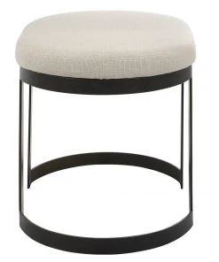 Benches, Ottomans & Poufs Uttermost Infinity Black Accent Stool 11 Benches, Ottomans & Poufs Uttermost Infinity Black Accent Stool