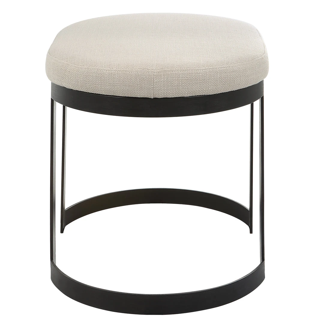 Benches, Ottomans & Poufs Uttermost Infinity Black Accent Stool 6 Benches, Ottomans & Poufs Uttermost Infinity Black Accent Stool