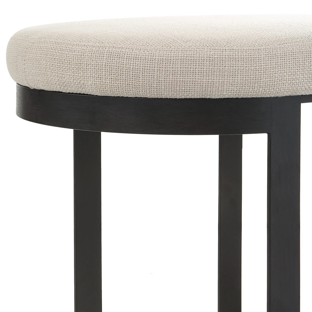 Benches, Ottomans & Poufs Uttermost Infinity Black Accent Stool 7 Benches, Ottomans & Poufs Uttermost Infinity Black Accent Stool