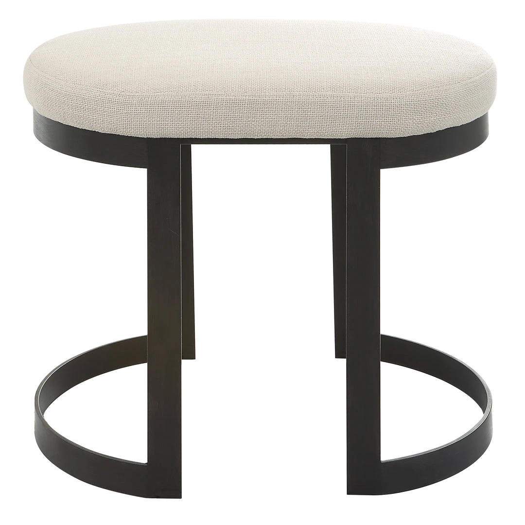 Benches, Ottomans & Poufs Uttermost Infinity Black Accent Stool 3 Benches, Ottomans & Poufs Uttermost Infinity Black Accent Stool
