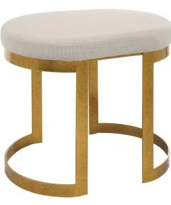 Benches, Ottomans & Poufs Uttermost Infinity Gold Accent Stool 10 Benches, Ottomans & Poufs Uttermost Infinity Gold Accent Stool