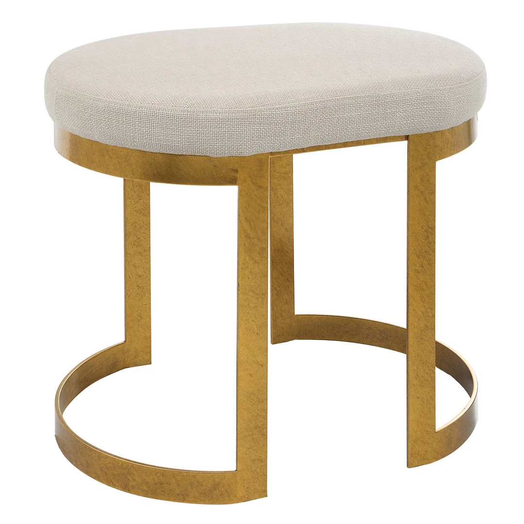 Benches, Ottomans & Poufs Uttermost Infinity Gold Accent Stool 5 Benches, Ottomans & Poufs Uttermost Infinity Gold Accent Stool