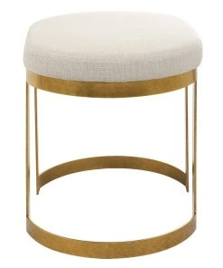 Benches, Ottomans & Poufs Uttermost Infinity Gold Accent Stool 11 Benches, Ottomans & Poufs Uttermost Infinity Gold Accent Stool