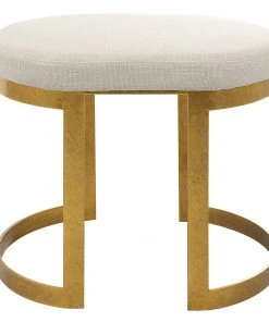 Benches, Ottomans & Poufs Uttermost Infinity Gold Accent Stool