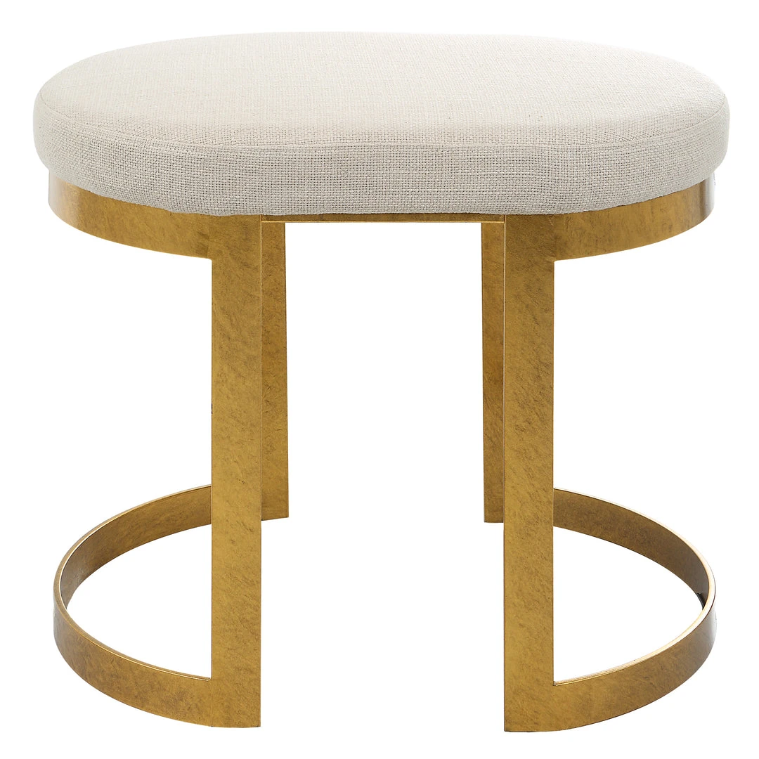 Benches, Ottomans & Poufs Uttermost Infinity Gold Accent Stool 3 Benches, Ottomans & Poufs Uttermost Infinity Gold Accent Stool