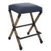 Bar & Counter Stools Uttermost Firth Rustic Navy Counter Stool