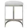 Uttermost Ivanna Backless Silver Counter Stool Bar & Counter Stools