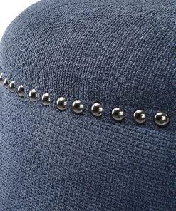 Uttermost Gumdrop Denim Ottoman LIVING ROOM