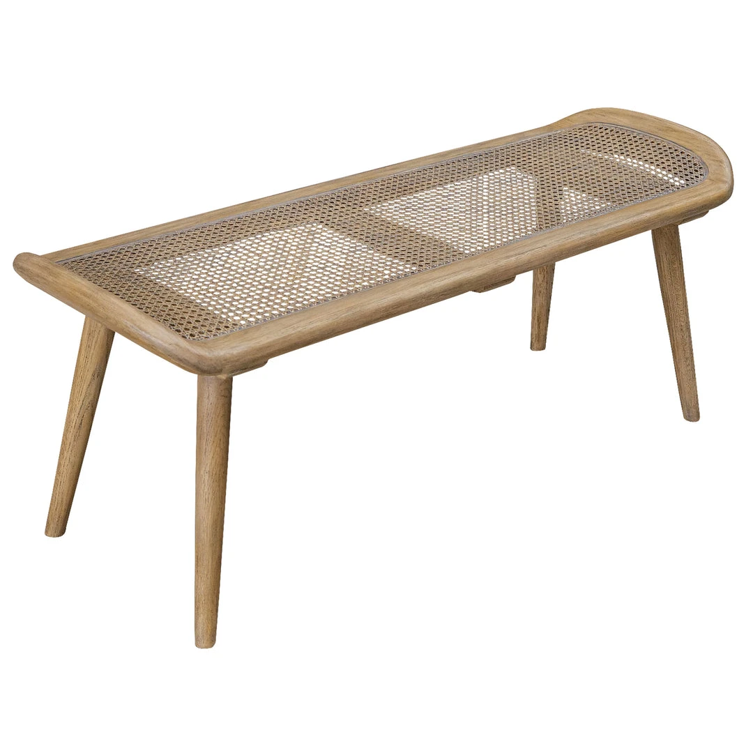 LIVING ROOM Uttermost Arne Woven Rattan Bench 4 LIVING ROOM Uttermost Arne Woven Rattan Bench