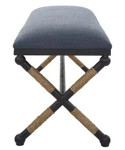 LIVING ROOM Uttermost Firth Rustic Navy Bench