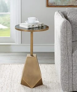 Side & End Tables Uttermost Comet Geometric Bronze Accent Table