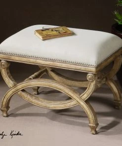 Uttermost Karline Natural Linen Small Bench