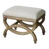 Uttermost Karline Natural Linen Small Bench 1 Uttermost Karline Natural Linen Small Bench
