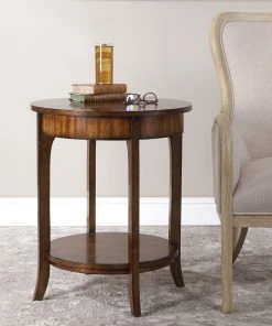 Uttermost Carmel Round Lamp Table