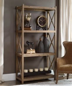 LIVING ROOM Uttermost Stratford Reclaimed Wood Etagere