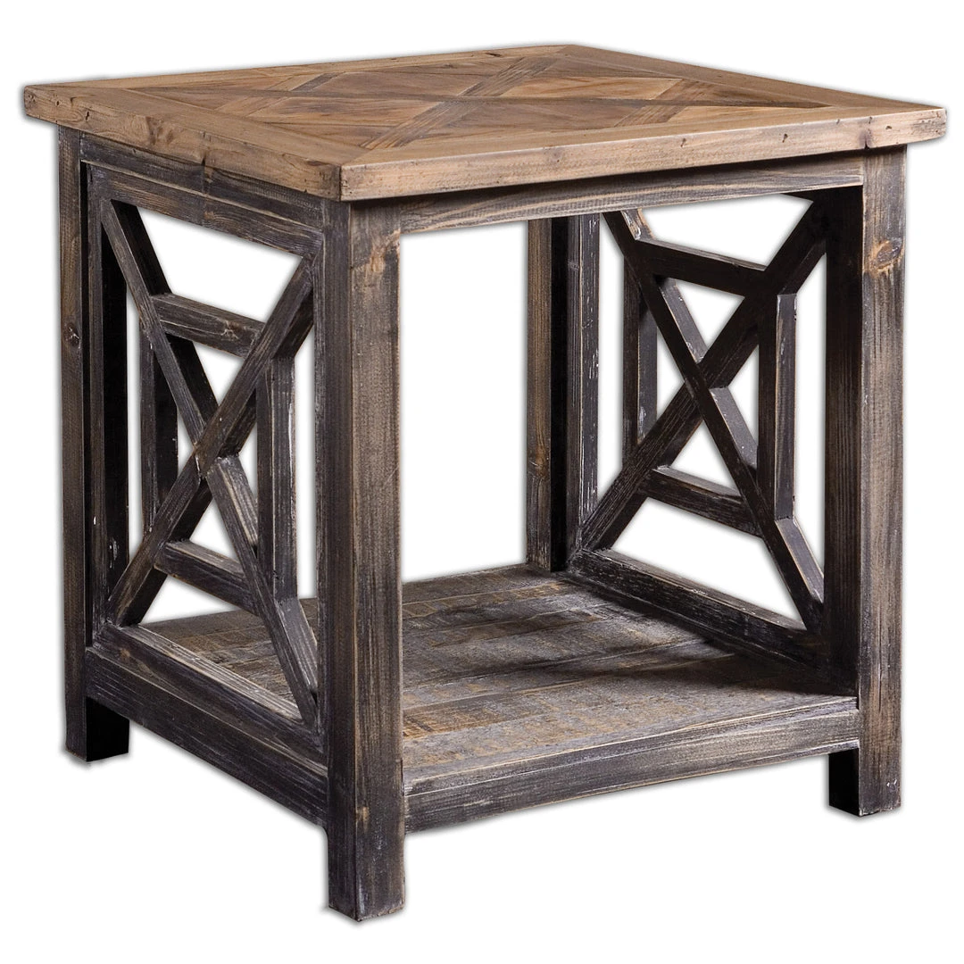 Uttermost Spiro Reclaimed Wood End Table LIVING ROOM 3 Uttermost Spiro Reclaimed Wood End Table LIVING ROOM