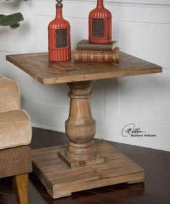 Uttermost Stratford Pedestal End Table LIVING ROOM