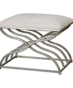 Uttermost Shea Satin Nickel Small Bench