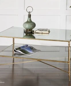 Uttermost Henzler Mirrored Glass Coffee Table