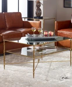 Uttermost Henzler Mirrored Glass Coffee Table