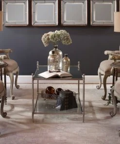 LIVING ROOM Uttermost Gannon Mirrored Glass Coffee Table