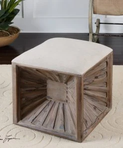 Uttermost Jia Wooden Ottoman LIVING ROOM
