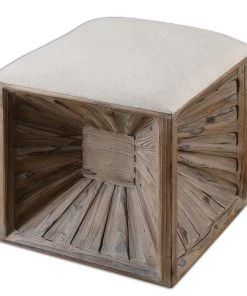 Uttermost Jia Wooden Ottoman LIVING ROOM