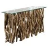 LIVING ROOM Uttermost Teak Wood Console