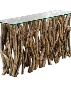 LIVING ROOM Uttermost Teak Wood Console